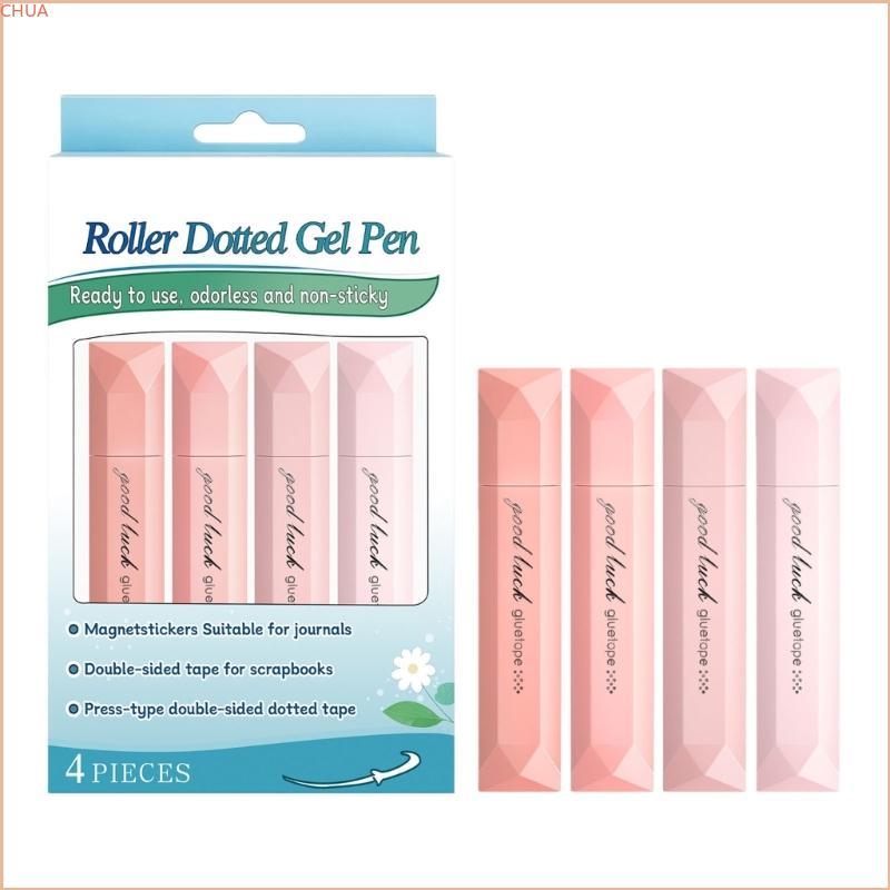 Chua 4 แพ็คกาวพลาสติก Sticks พร้อม Strong Hold พลาสติก Epoxy Applier เทปกาวชุดสําหรับสํานักงาน Tasks