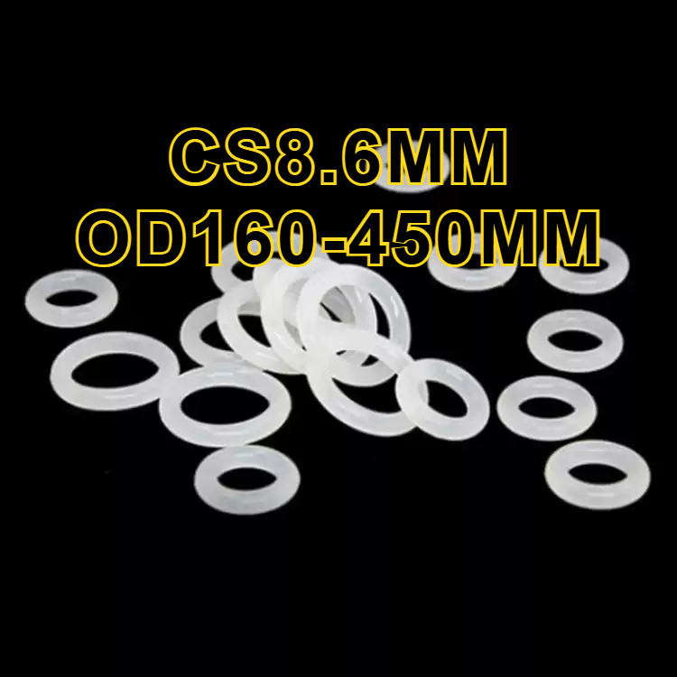 【สีขาว】O-ring สีขาว food grade silicone สำหรับงาน dairy เครื่องดื่ม อาหาร ปลอดภัย ไม่มีกลิ่น   CS8.6