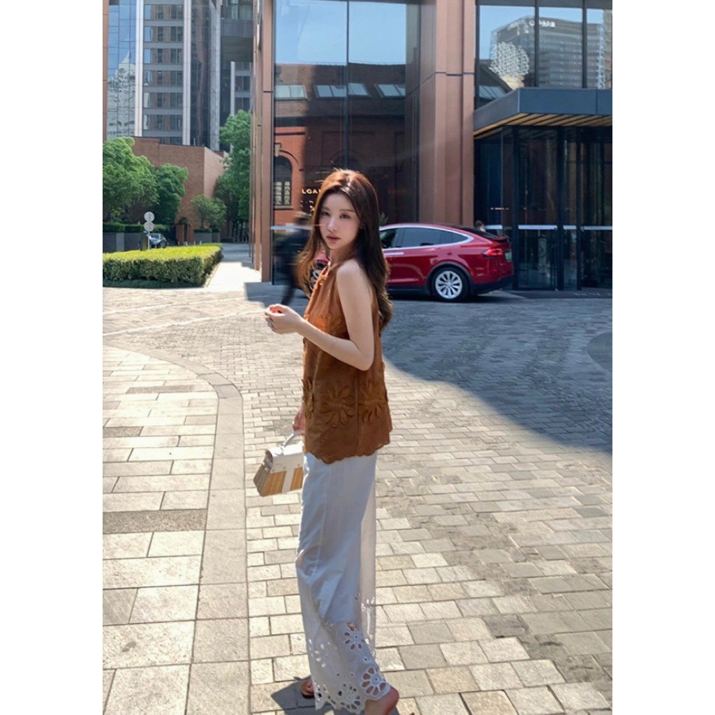 ❤     W8773 เสื้อแขนกุด ทรงตัวใหญ่ แต่งผ้าลายดอกไม้ งานสวย ผ้าดี ทรงสวย ใส่ง่ายค่า แฟชั่นเกาหลี TAG WG.WE ราคา ถูกที่สุด ดีลบีเคเค แกลเลอรีภาพที่ 7