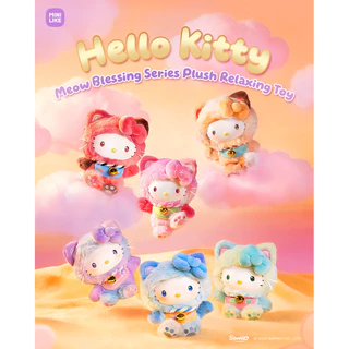 พร้อมส่ง🇹🇭 MTA. Hello Kitty Style Meow Blessing Series Plush Relaxing Toy 13cm Blind Box（กด6ชิ้น=1box）