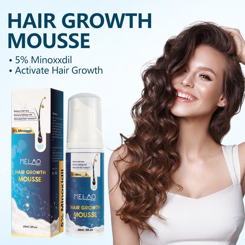 5% Minoxidil Foam สําหรับการเจริญเติบโตของเส้นผมAnti-Hair Loss Mousse สําหรับผู้ชายและผู้หญิง | MELAO น้ํายาปลูกผม