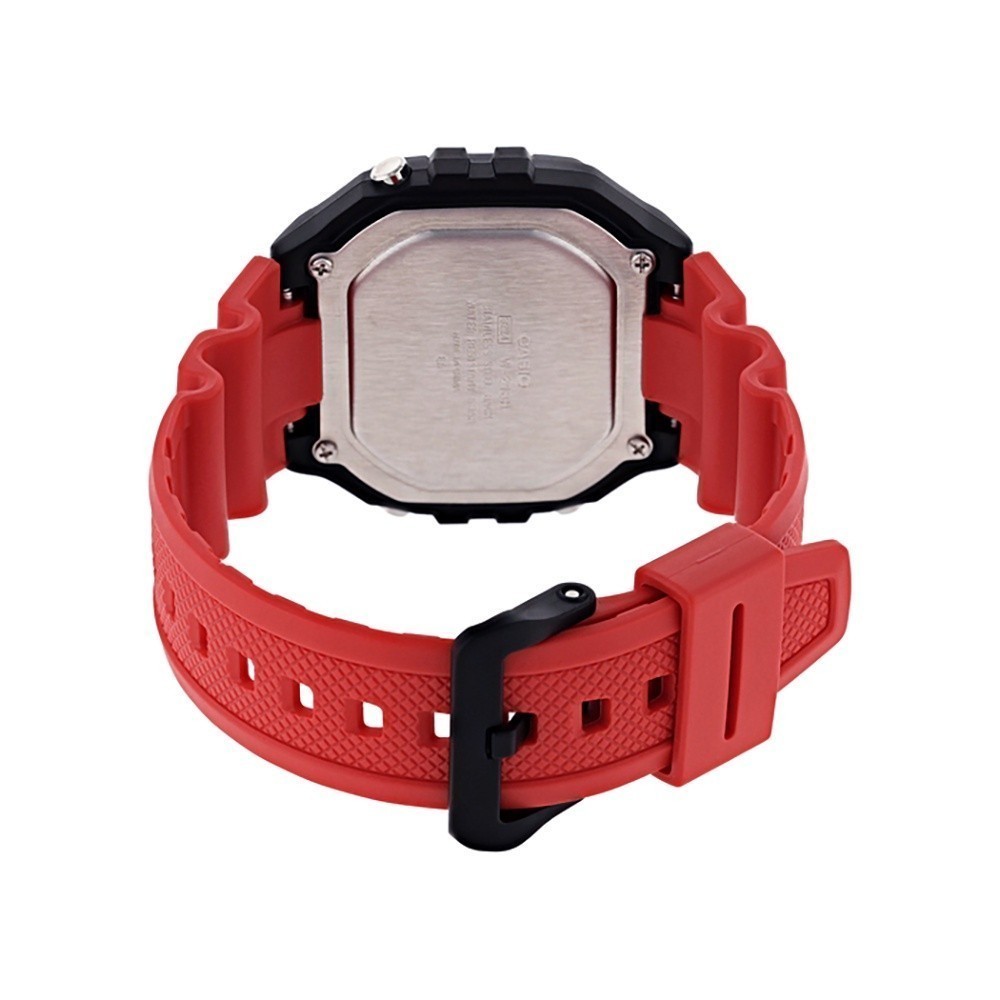 CASIO นาฬิกาข้อมือ CASIO รุ่น W-218H-4BVDF วัสดุเรซิ่น สีแดง - รูปที่ 2