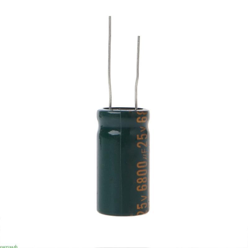 Cucryaa 25V 6800uF Capacitance Electrolytic Radial Capacitor ความถี่ต่ํา ESR