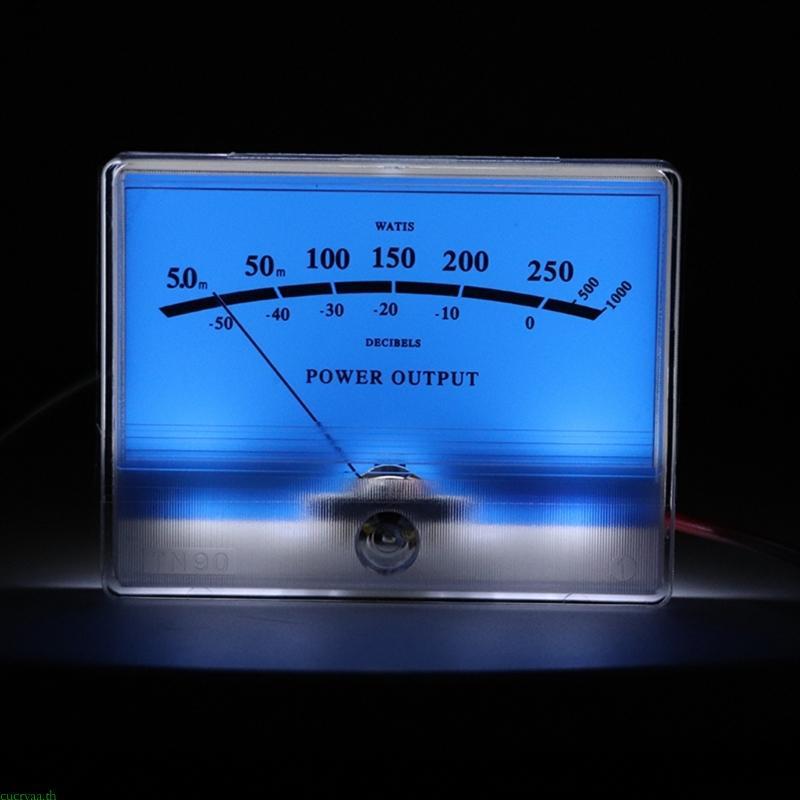 Cucryaa VU Meter dB Meter Power Meter Warm Adjustable Blue Backlight 12V-16V