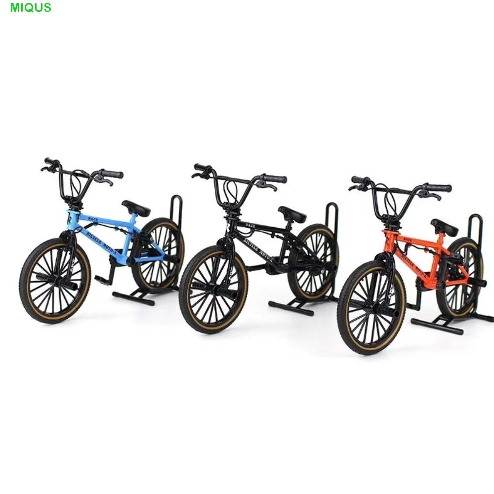 MIQUS จักรยานของเล่น,แร็คที่จอดรถ Stunt Bike Finger Mini Bike, ของเล่นเด็กตกแต่ง Diecast โลหะผสมโลหะจําลองจักรยานตกแต่งบ้าน