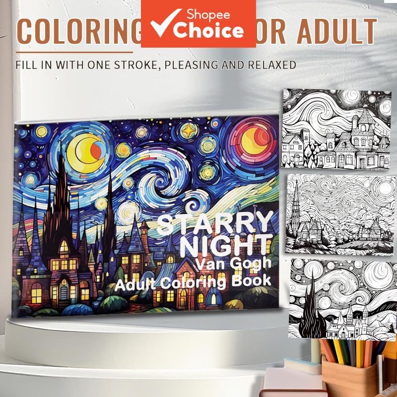 1PC ผู้ใหญ่ระบายสีหนังสือต้นฉบับ PATTERN PAINTING BOOK THICK A4 ULTRA-SENSORY SKETCH BOOK