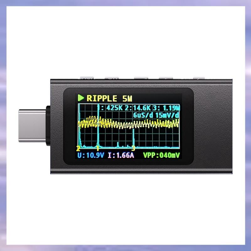 KWS-X1 Power Meter เครื่องทดสอบ Type-C มัลติฟังก์ชั่นดิจิตอลจอแสดงผล DC แรงดันไฟฟ้าแอมป์มิเตอร์ Powe