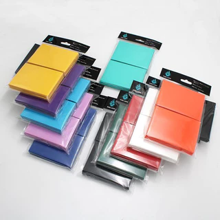 สลีฟใส่การ์ด sleeves card เนื้อเงา shiny หลากสี แพคละ 100 ซอง สลีฟ ซองสลีฟ sleeve