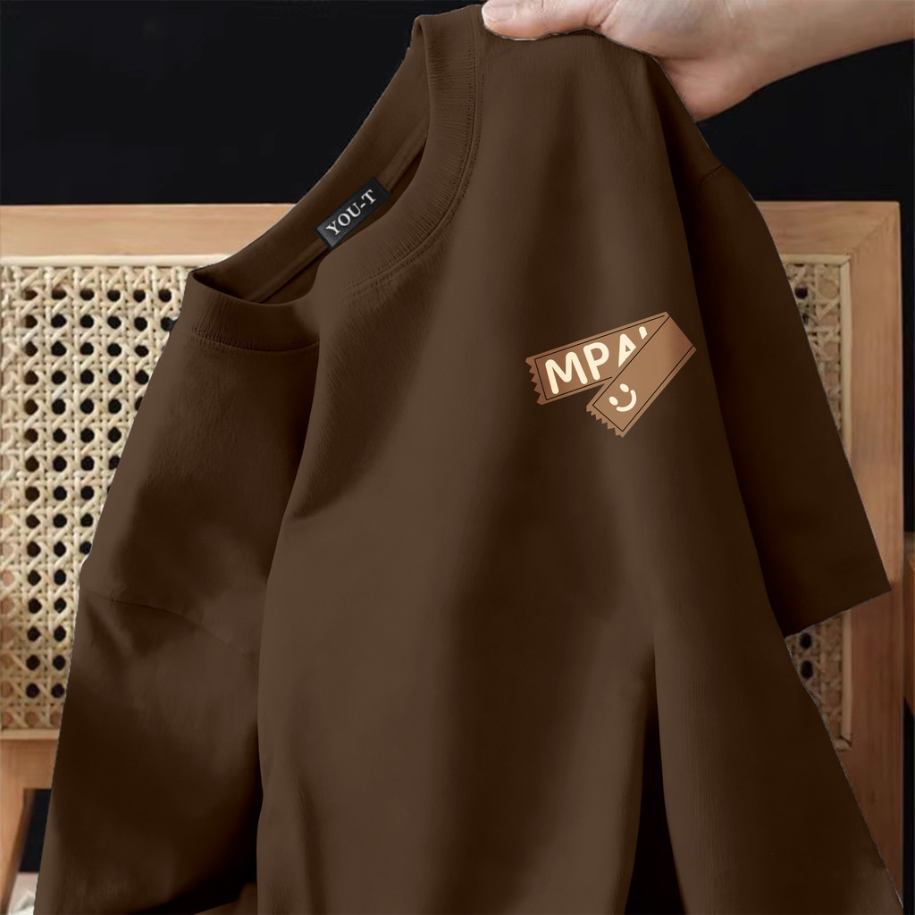 Momotee📦สื้อยืด oversize เสื้อแฟชั่น เกาหลี โคตรนุ่ม ผ้าคอตตอน ลาย "Smile MPA" สินค้าใหม่ 2026