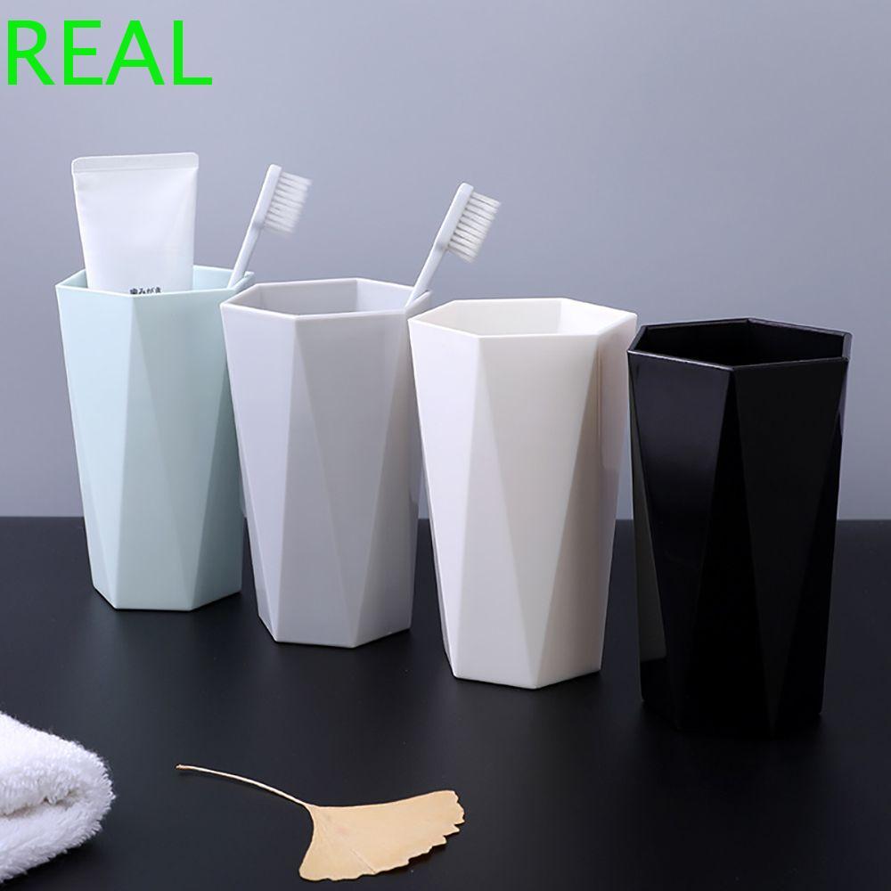 REAL ห้องน้ํา Tumblers แบบพกพานํากลับมาใช้ใหม่ห้องครัวดื่มอุปกรณ์ห้องน้ํา C0ffee แก้วนม Healthy แปรง