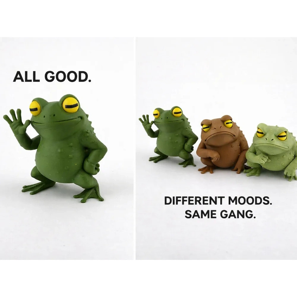 [Meow.sensei] Everything Good Frog ไม่ต้องใช้ AMS – รูปปั้นน่ารักของเล่น Kawaii