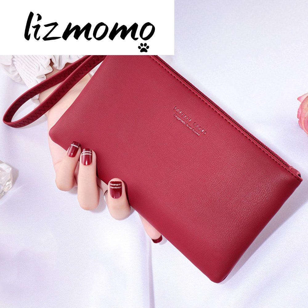 LIZMOMO Wallet Women PU Leather Zip Long Wallet