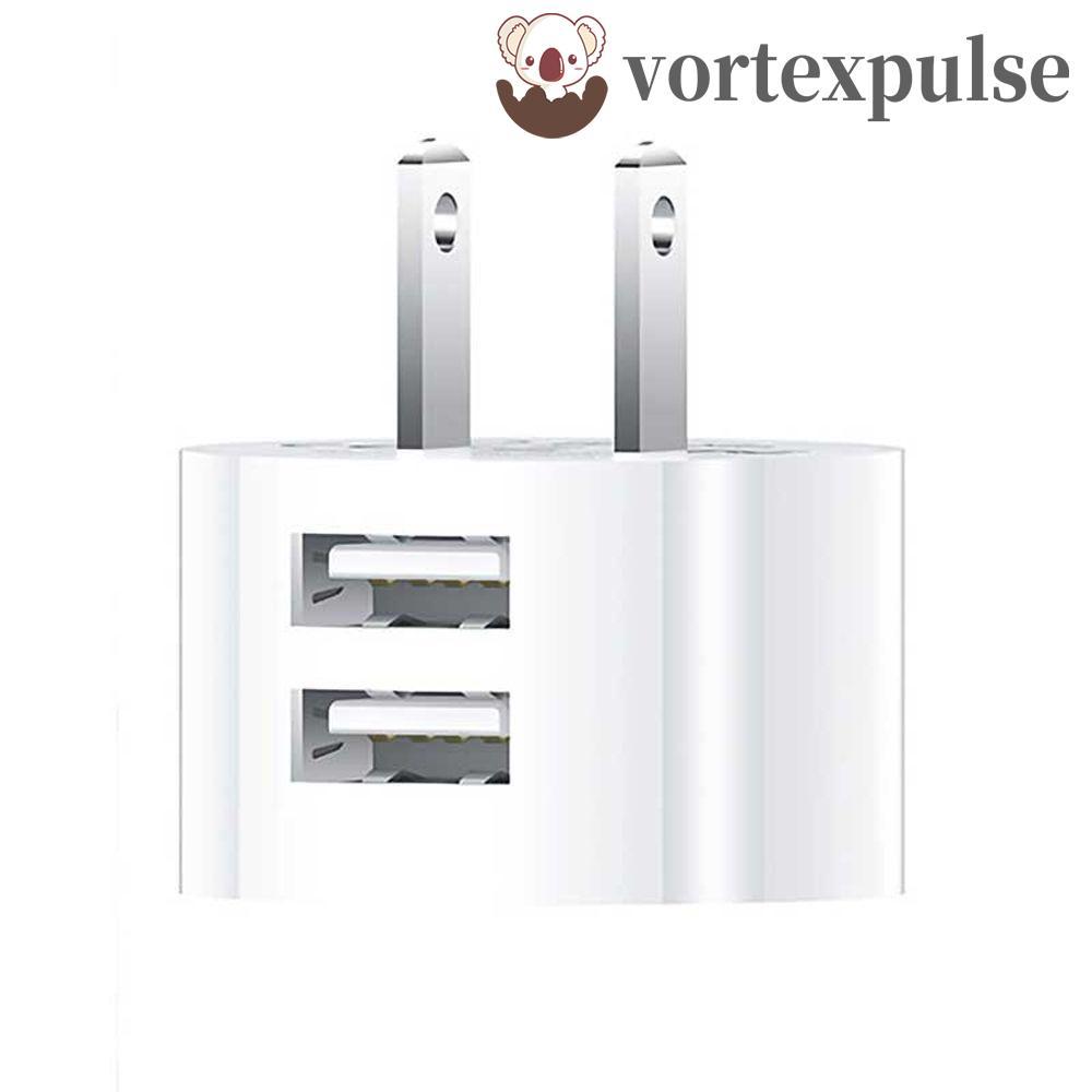 VORTEXPULSE Dual Usb Round Charger 5V 2.1A Universal Dual USB Mini Adapter Travel Charger Charger Ad