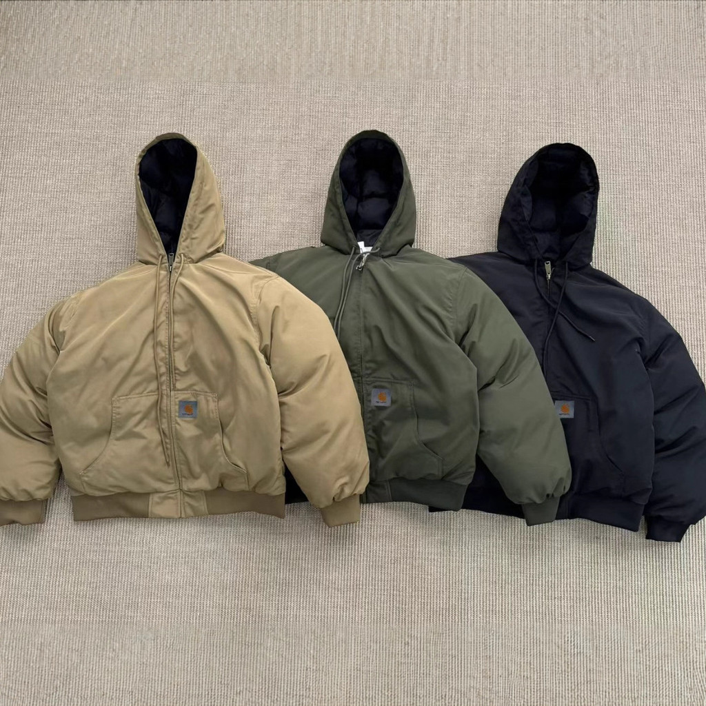 D1HN Carh'''t Workwear retro windproof and waterproof hooded cotton jacket, classic and fluffy J130C