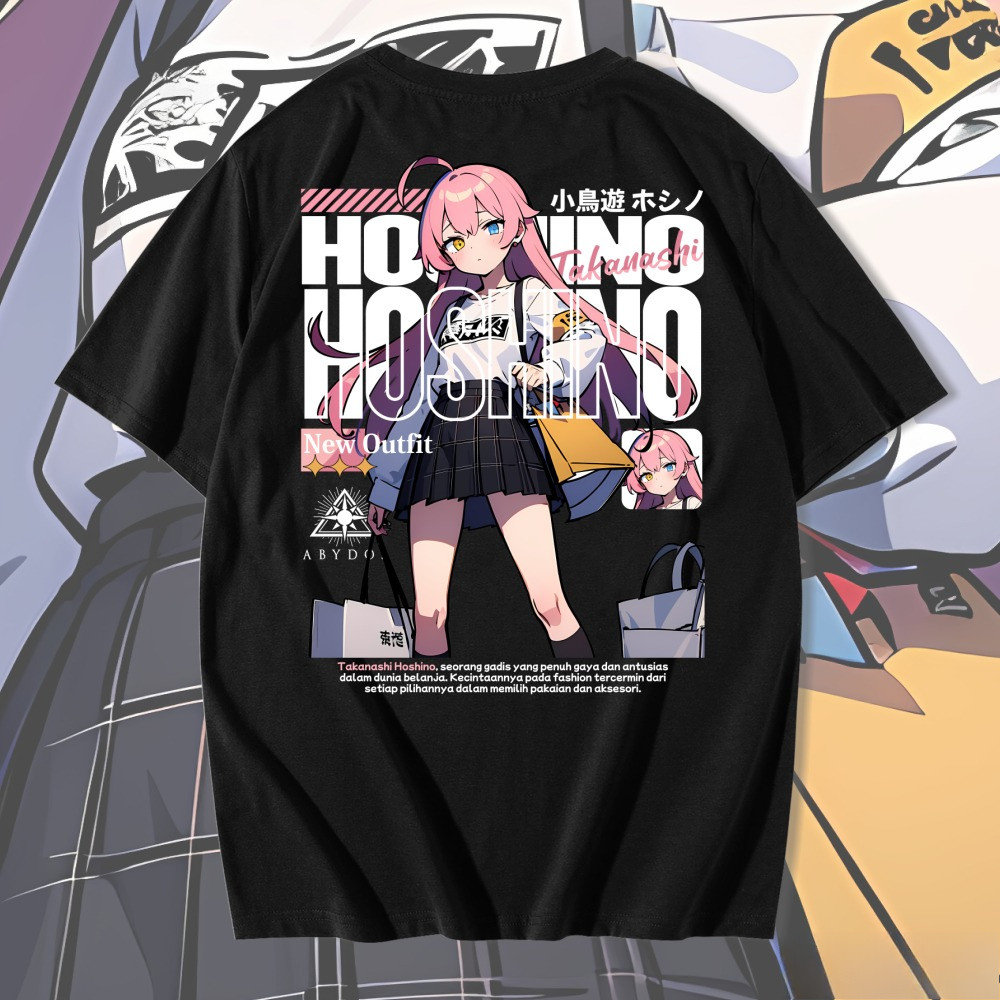 TAKASHI HOSHINO BLUE ARCHIVE SHOPPING เสื้อยืด - เสื้อยืด DISTRO ของผู้ชายและผู้หญิง ANIME & GAME BL