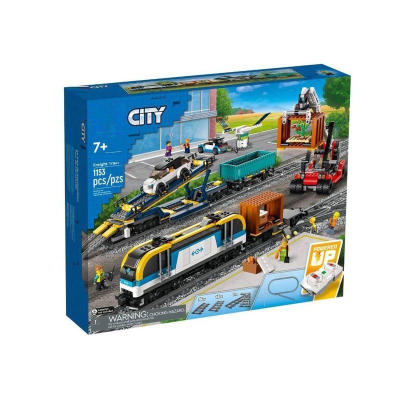 ใช้งานร่วมกับ Lego City Series รีโมทคอนโทรลรุ่นรถไฟ Freight 60336 ประกอบบล็อกตัวต่อรถไฟของเล่นของขวั