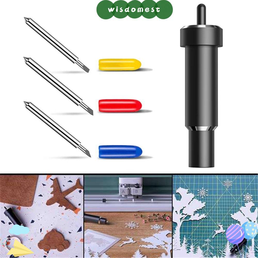 ใบมีดพล็อตเตอร์ WISDOMEST, ใบมีดตัดลึกโลหะเรียบ, ที่ใส่ใบมีดทดแทน 30 45 60 องศาสําหรับ Cricut Explor