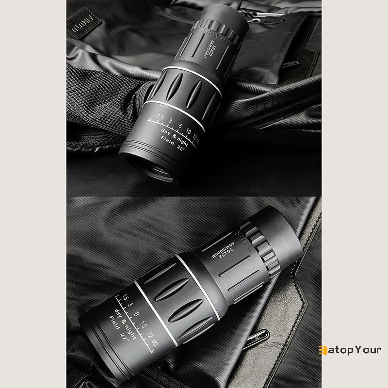 EatopYour] 16X52 Monocular Dual Focus Zoom กล้องส่องทางไกล HD Scope Night Vision พร้อมสายรัดเลนส์ออป