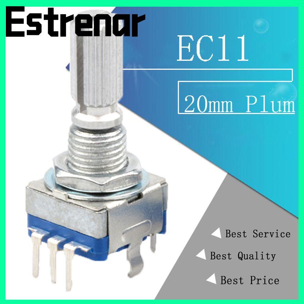ESTRENAR 5PCS Rotary Encoder 5Pin พร้อมปุ่มกด Plum Handle EC11