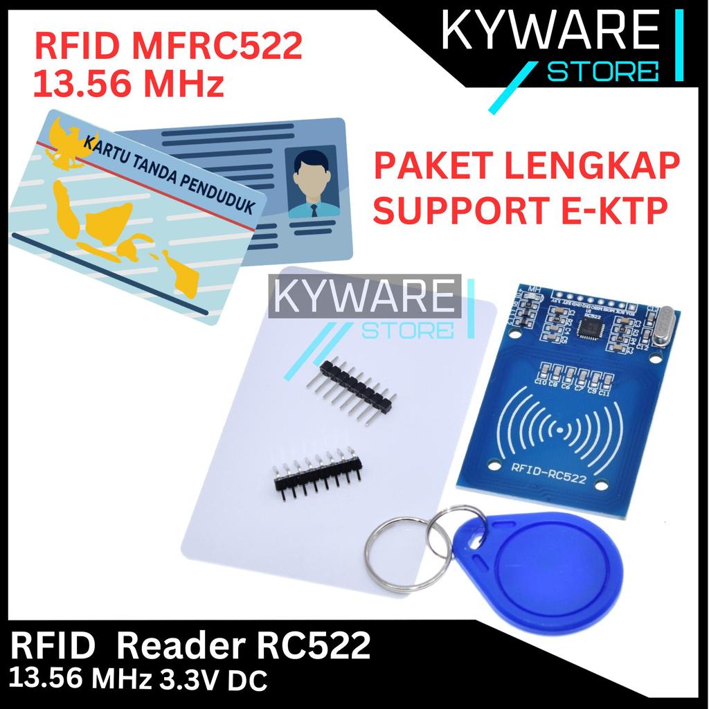 KYWARE MFRC-522 เซ็นเซอร์โมดูลเครื่องอ่าน RFID RC-522 13.56 mhz MFRC522 รองรับ E-BOLL E-KTP