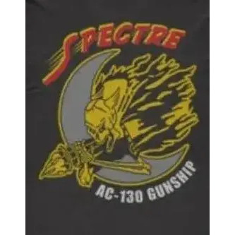 เสื้อยืด AC-130 Gunship Spectre ผ้าฝ้าย 100% คอกลม แขนสั้น เสื้อยืดลำลองสำหรับผู้ชาย สไตล์สตรีทแวร์