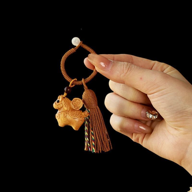 [KSA] มาสคอตไม้สร้างสรรค์ Pony sel พวงกุญแจ Zodiac Horse จี้ Bapa แขวนตกแต่งของที่ระลึกปีใหม่ [MY]