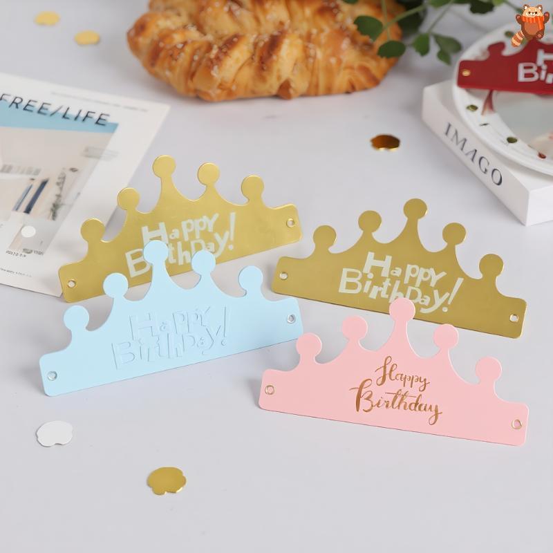 [AP] 25PCS Creative Happy Birthday หมวกมงกุฎหมวก DIY Handmade Party Decor Photo Prop สําหรับผู้ใหญ่เ