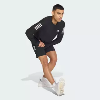 adidas วิ่ง เสื้อยืดแขนยาว Own The Run ผู้ชาย สีดำ IN1486