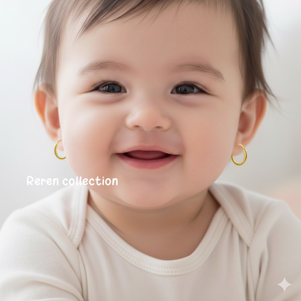 TITANIUM JEWELRY ROUND GYPSY BABY EARRINGS ANTI-RUST, ELEGANT PLAIN GYPSY EARRINGS