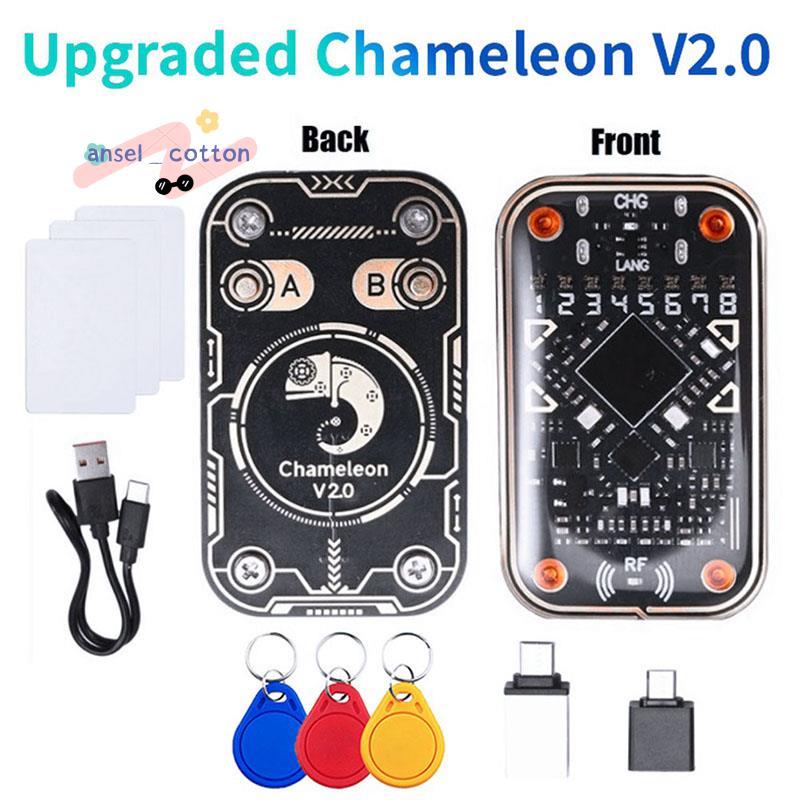 Chameleon Ultra V2.0 RFID Smart Chip Reader Emulator 125Khz 13.56Mhz Card Decode Duplicator + 3XUID พวงกุญแจ/การ์ด UID