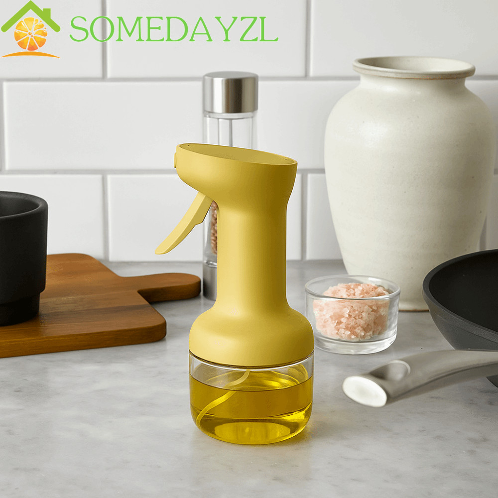 SOMEDAYZL Atomized Oil Spray, Glass Transparent Body Oil Spray, Refillable Leak-proof 280/450ml Pres