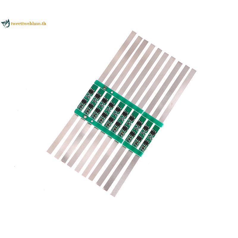 Tweetwehhno 10 ชิ้น 2A BMS PCM แบตเตอรี่ป้องกันสําหรับ 3.7V 18650 Li-ion พร้อม Solder Over Current ฟ