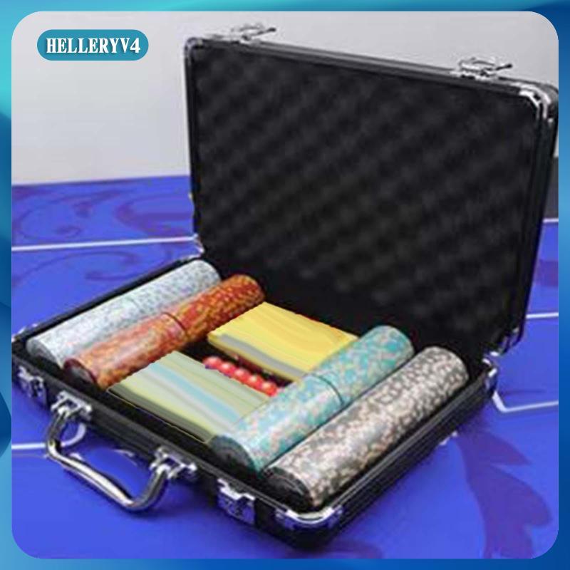[hleryv4] Chip Case Storage Case Protection with Handle Carrying Case Solid Casino Token