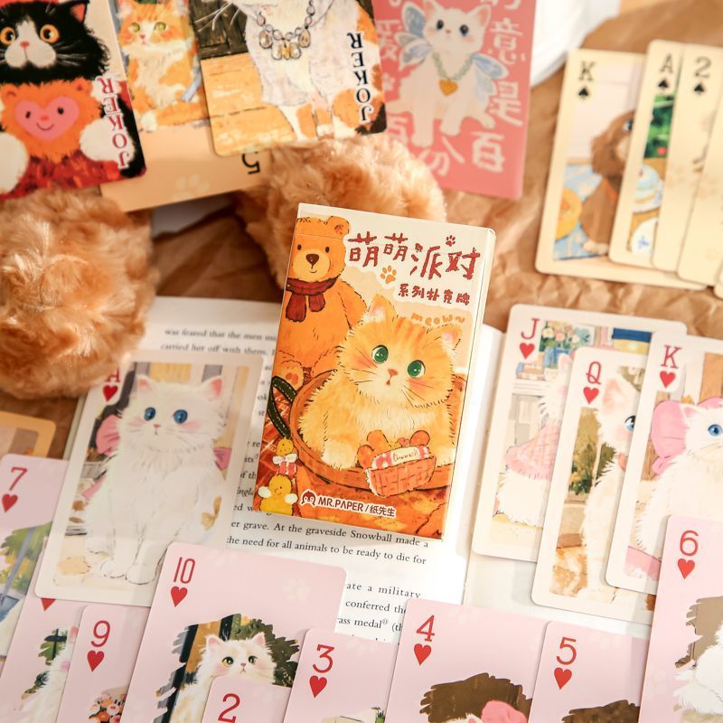 การ์ดการเล่นโป๊กเกอร์น่ารักฉบับลูกสุนัข (54 ชิ้น)การ์ดเกมบอร์ดบอร์ด