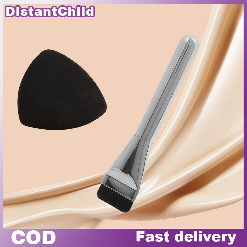 DSTH 3-In-1 Flat-Head FoundationแปรงและBlaแต่งหน้าพัฟเครื่องปั่นฟองน้ําUltra-Thin Head Tracelessคอนซ