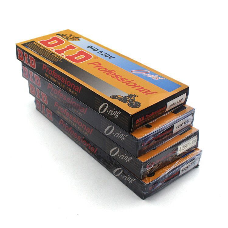 รถจักรยานยนต์ออฟโรด DID428 DID520 DID525 DID530 สร้อยทองเคลือบน้ำมันแบบหนา