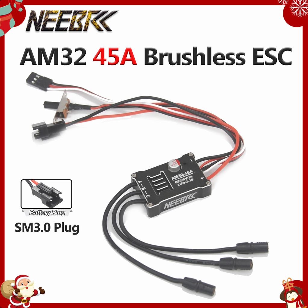 NEEBRC AM32 45A Brushless ESC Outrunner RC Crawler คุณภาพสูง 2-3S สําหรับ MN82 MN99S MN168 MN78 RC ร