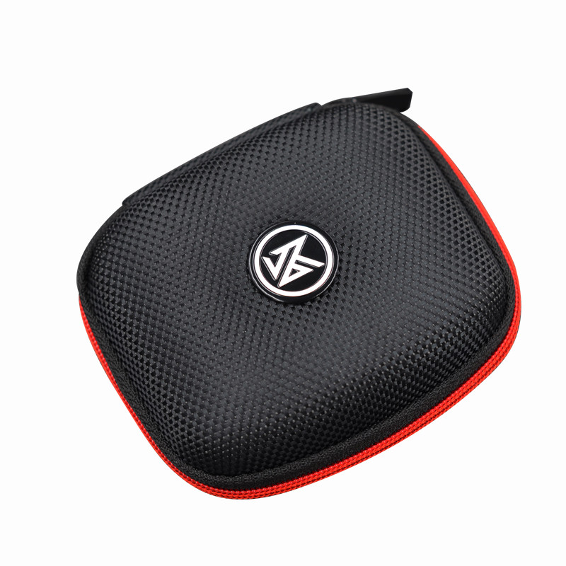 Bluetooth headphone storage bag square portable anti-pressure headphone storage bag EVA zipper bag.