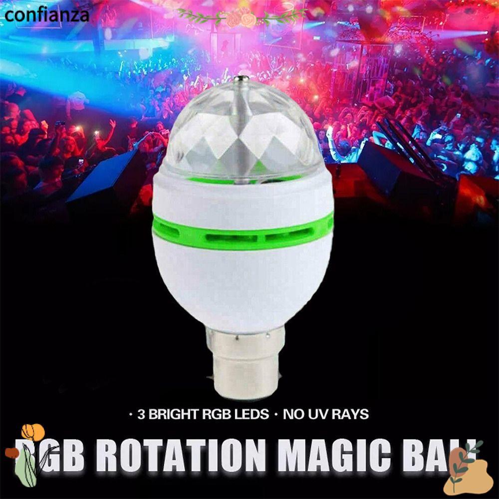 CONFIANZA หลอดไฟหมุน Hot Magic B22 E27 ดิสโก้โคมไฟ