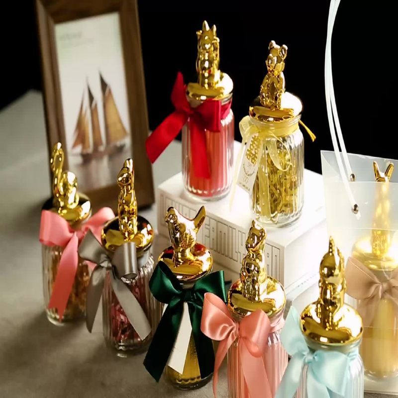 快速发/货แก้วbottlecuro Gine Red Red Red Bear Bear Bear Seeds Hubless Sealing Bin Mini Cantalod Gogging 