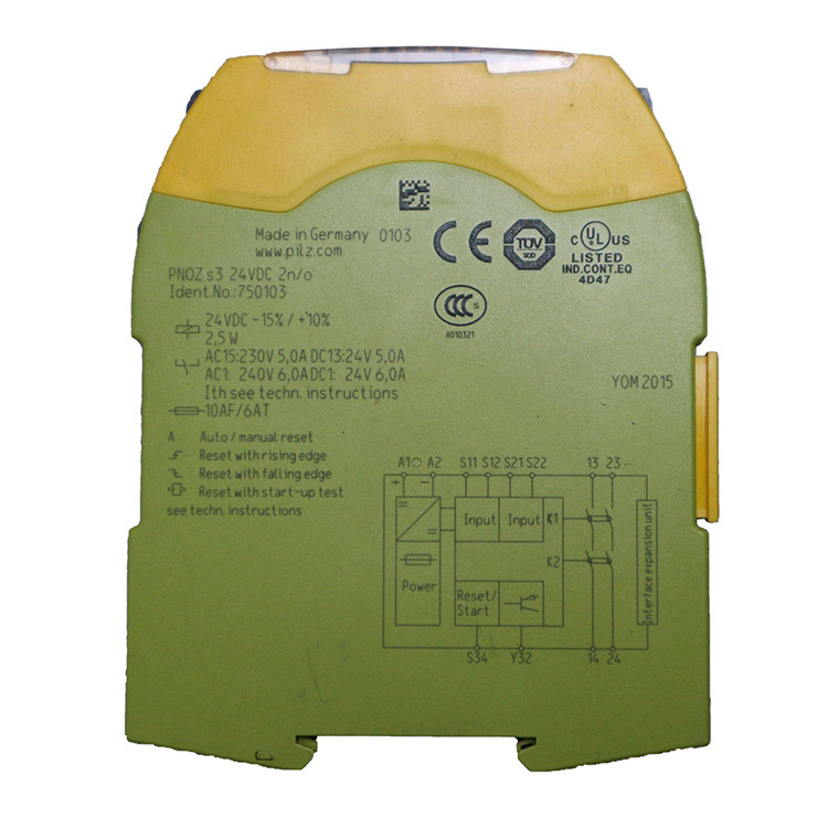 ใหม่100% ยี่ห้อใหม่รับประกัน 1 ปี PNOZ S3 750103 รีเลย์เซฟตี้