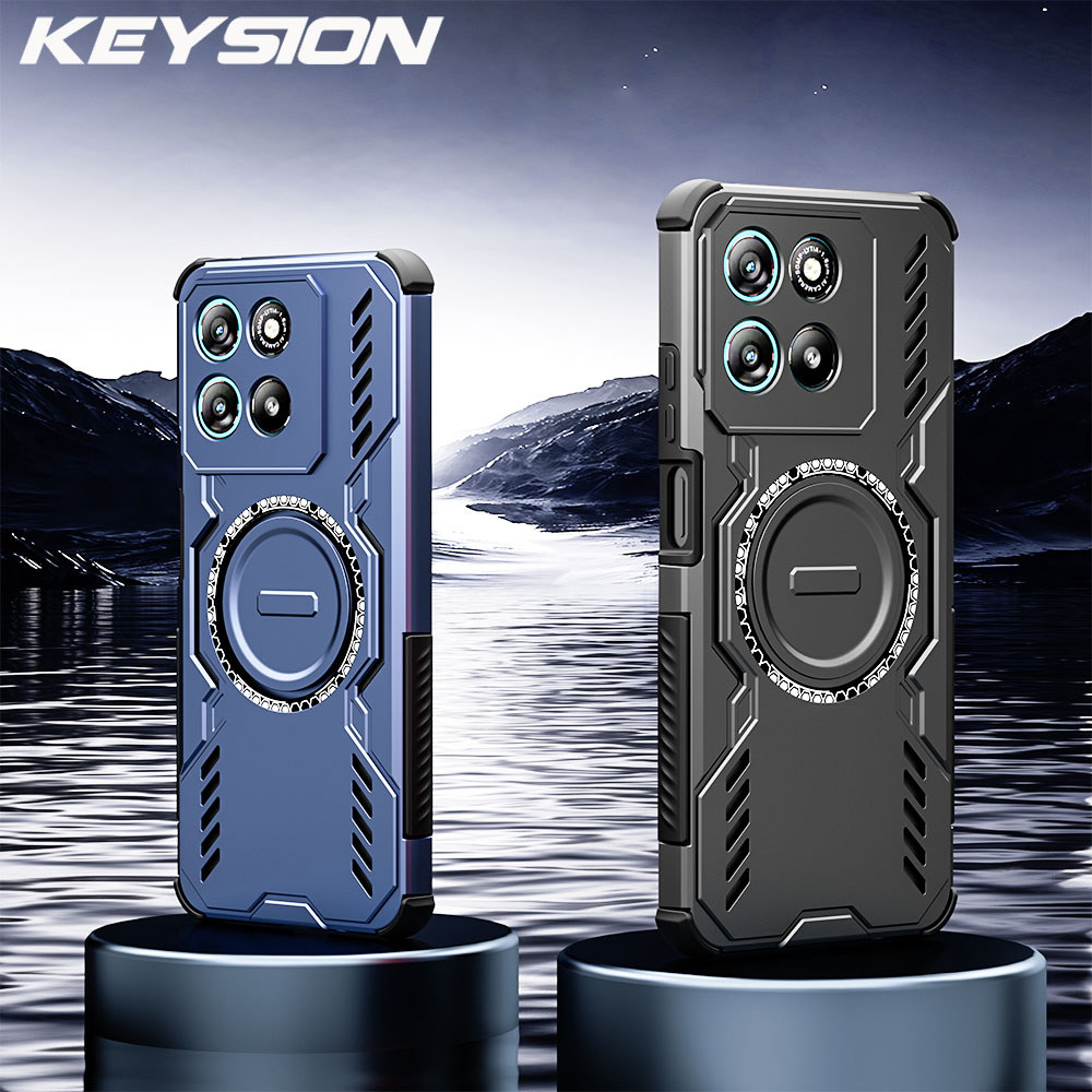 KEYSION เคสกระจายความร้อนสําหรับ Motorola G86 5G G57 G67 Power Magnetic Cooling กันกระแทกฝาครอบโทรศั