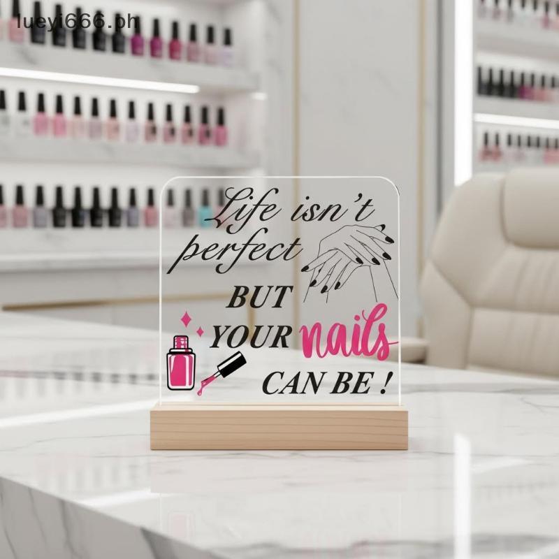 [Lueyi] กระดานแสดงรูปร่างเล็บกระดาน Advice Board พร้อมฐานเล็บคู่มือเล็บปลอมแสดงผู้ถือร้านทําเล็บเคาน