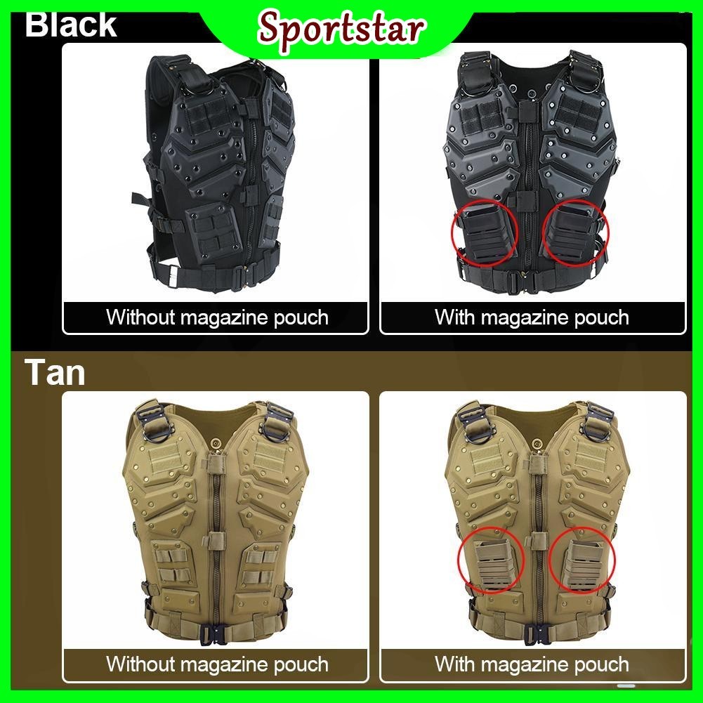 SIUKE COMBAT MOLLE เสื้อกั๊กปรับ MOLLE Airsoft tball สำหรับการถ่ายภาพกลางแจ้ง