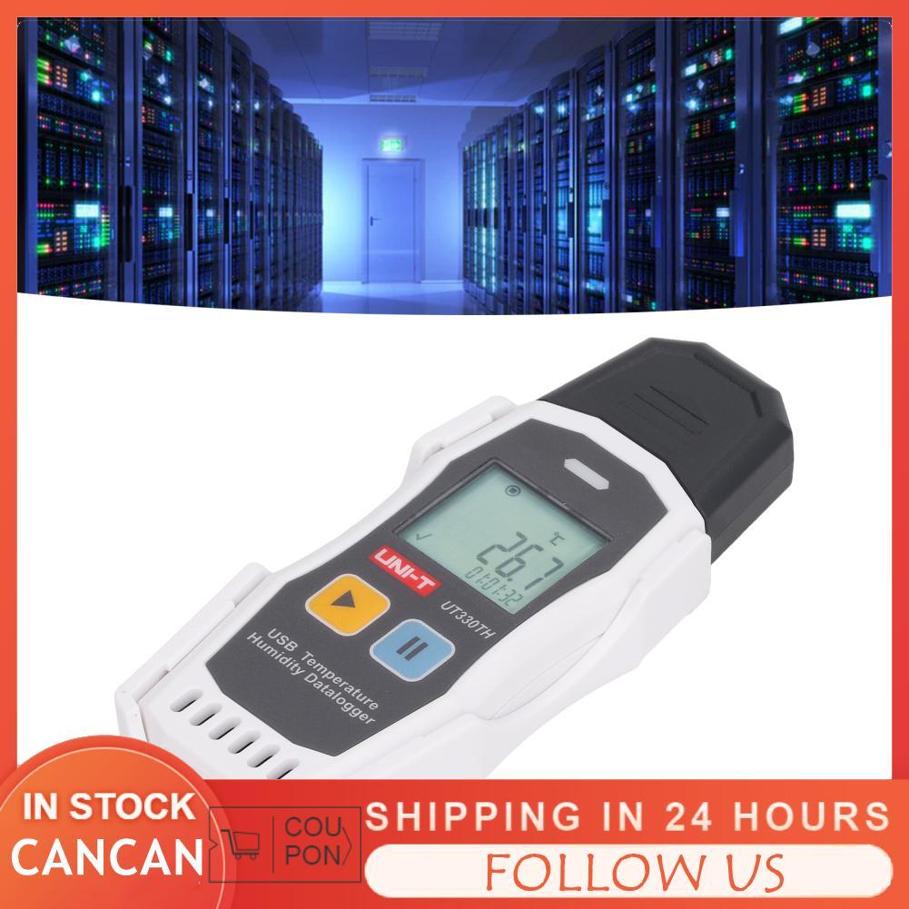 Cancanshop เครื่องวัดความชื้น Data Logger เครื่องวัดอุณหภูมิกันน้ำ IP65 สำหรับห้องปฏิบัติการ