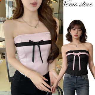 เสื้อเกาะอก สม็อกหลัง มีฟองน้ำ ทรงสาวเวียดนาม ใส่สบายน่ารัก …