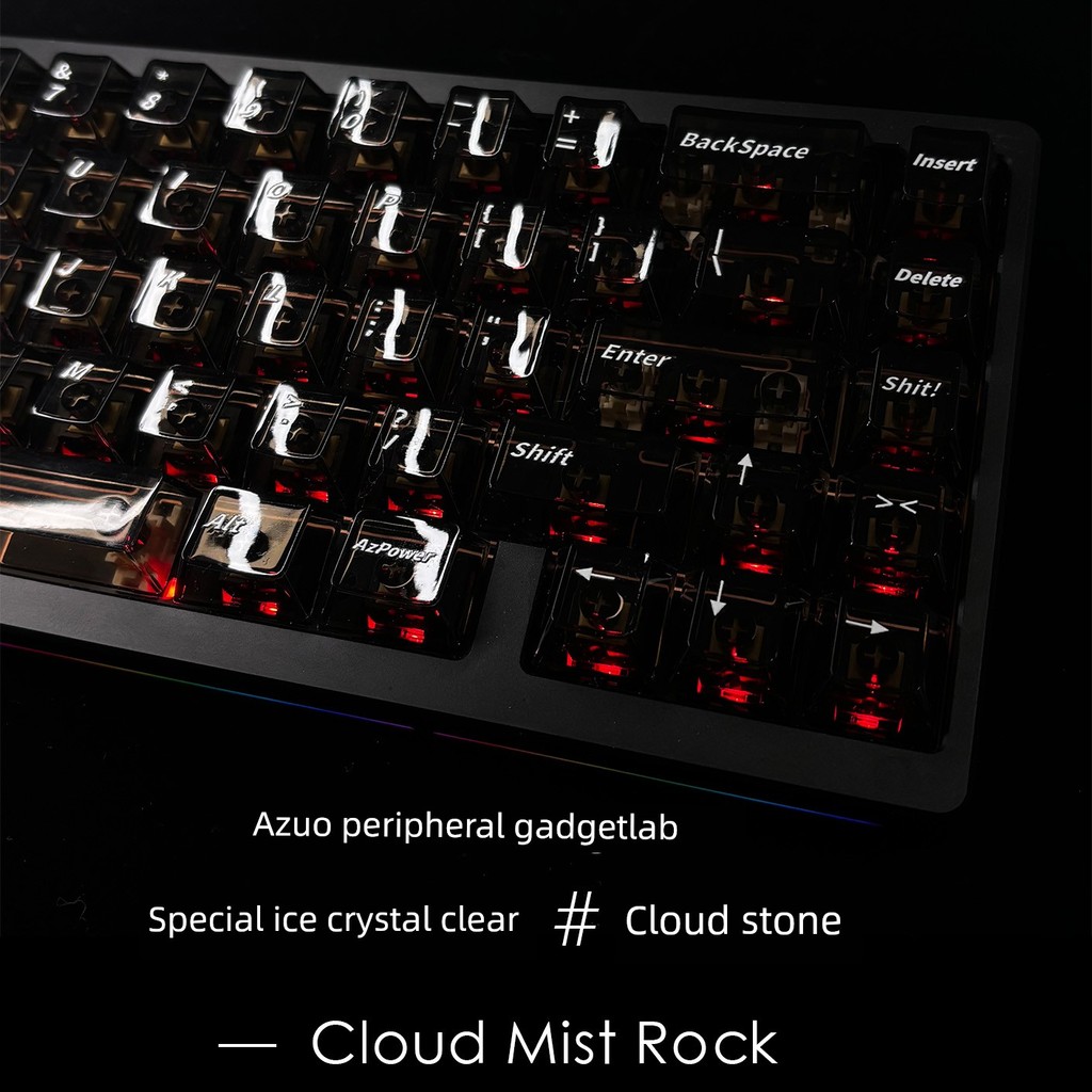 [คริสตัลน้ําแข็งพิเศษโปร่งใส] Cloud Fog Stone PC ปุ่มกดต้นฉบับจาก ace68ace68wooting Little Bee