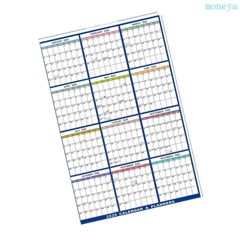 Mya 2026 Wall Calendar Planner 2026 Yearly Planner ปฏิทินลบได้ 59x88 ซม.
