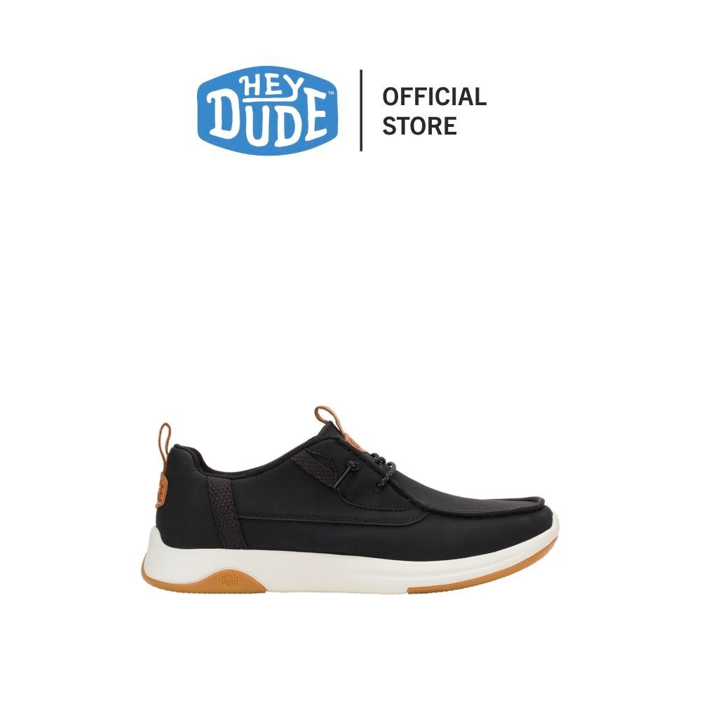 HEYDUDE รองเท้าผ้าใบผู้ชาย WALLY DRIFT CLASSIC รุ่น 43641-066 - BLACK/WHITE