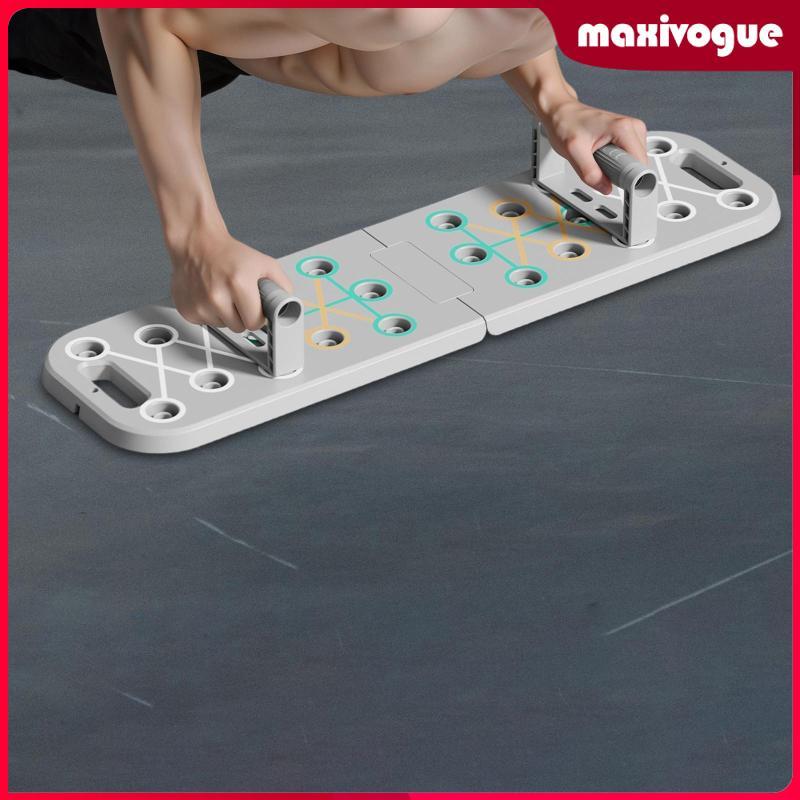 [Maxivogue] Pushup Training Board Pushup Stand Nonslip Folding Portable Grips อุปกรณ์ฟิตเนสพร้อมเชือ